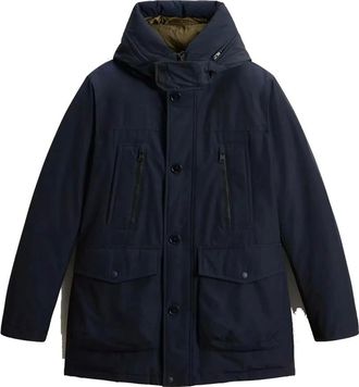 Woolrich Jassen, Heren, Blauw, L, Katoen, Ramar Arctic Parka
