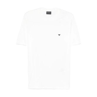 Emporio Armani Round Neck Logo T-shirt - Heren - T-shirts - Wit - XL - Katoen - Tops