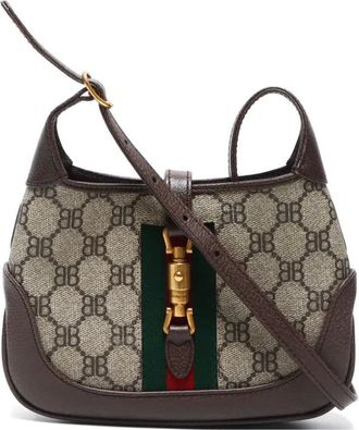Gucci Borsa a spalla Jackie 1961 piccola Gucci x Balenciaga 2024 - Toni neutri