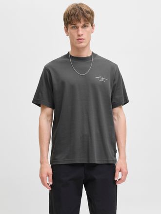 Jack & Jones Rundhalsshirt JACK & JONES JPRBLACHAD BRANDING SS CREW NECK TEE SN, Herren, Gr. XL, volcanic ash, Jersey, Obermaterial: 95% Baumwolle, 5% Elasthan, be
