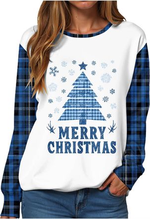 Generic Christmas Sweatshirt for Women Uk Funny Graphic Printed Jumper Funny Ugly Light Up Xmas Jumper Ladies Hoodie Sweater Dress Tops Daily Home Outdoor Wor