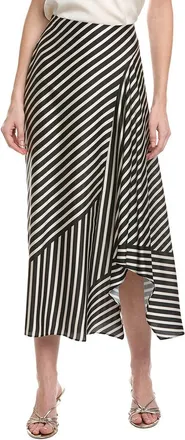 Vince Camuto High Low Asymmetrical Front Midi Skirt