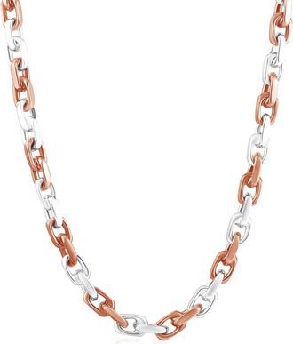 Pompeii3 Mens 14k Gold (106gram) or Platinum (171gram) 6.5mm Link Chain Necklace 22