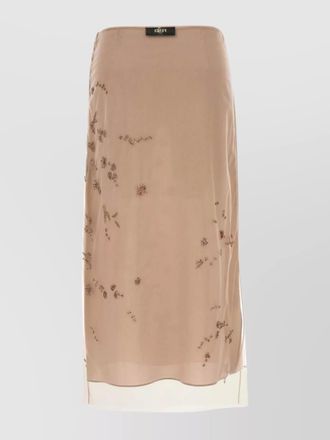 Fendi embellished tulle midi skirt