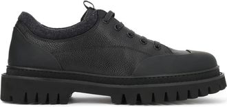 Kazar veterschoenen met rubberen neus- en hielbescherming - Heren - Veterschoenen - Zwart - 40 EU - Leer - Schoenen
