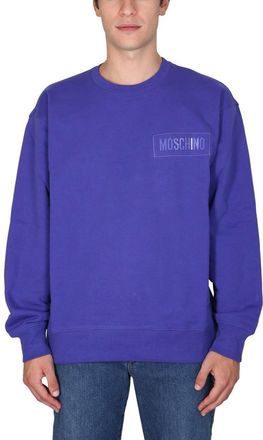 Moschino Sweatshirt With Logo Patch-Uomo