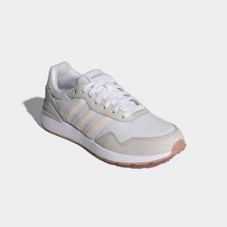adidas Sneaker ADIDAS SPORTSWEAR RUN 60S 4.0, Damen, Gr. 38,5, weiss (cloud wei&szlig;, chalk wei&szlig;, grau one), Leder, Textil, Schuhe Sneaker