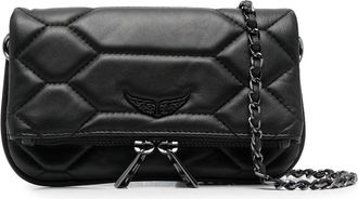 Zadig&Voltaire Rock Mat Scale clutch bag - women - Calf Leather - OS - Black