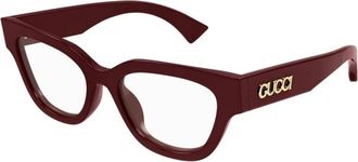 Gucci Cat-eye Frame - Dames - Brillen - Rood - 51 MM - Accessoires