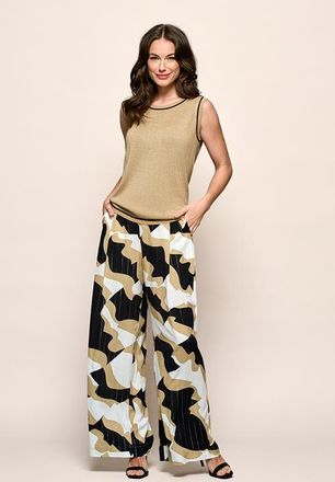 Mart Visser Casey Print Broek Zwart / Camel