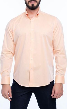 Vella Pais Avalon Slim Fit Cotton Dress Shirt in Light Orange at Nordstrom Rack, Size Xxx-Large