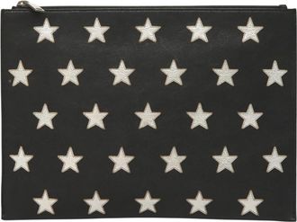 Saint Laurent Black Leather Clutch Bag (Pre-Owned)