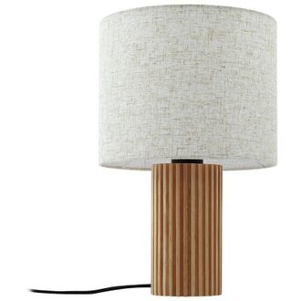 Lindby Table Lamp Kimiko made of Wood for Living Room & Dining Room