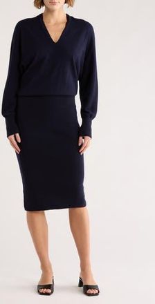 Reiss Sally Long Sleeve Sweater Dress in Navy at Nordstrom Rack, Size X-Small