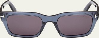 Tom Ford Mens Andy 02 55mm Square Acetate Sunglasses