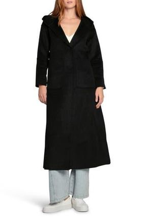 Belle & Bloom Walk My Way Wool Blend Hooded Coat in Black at Nordstrom Rack, Size Small
