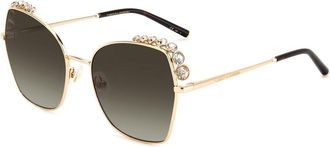 Carolina Herrera Brown Gradient Square Ladies Sunglasses HER 0145/S 0000/HA 59