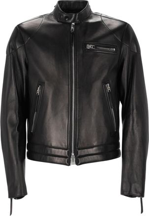Tom Ford Black Solid Leather Jacket