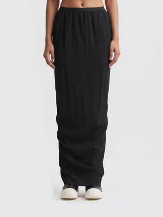 Rick Owens Long Slim Fit Knit Wool Blend Pencil Skirt