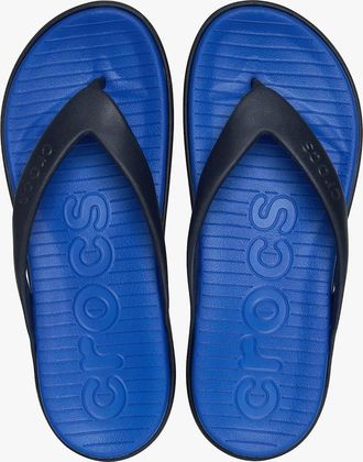 Crocs Mens Crocs COAST FLIP Mens Flip-flops Blue Bolt/Deep Navy - Abisso Blue - Size: 10
