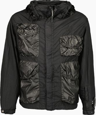 C.P. Company Mens Taylon L Mixed Goggle Jacket - Black - Size: 44/Regular