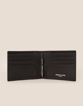Oswin Hyde Mens Sloane Black Money Clip Wallet