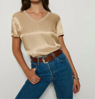 Nation Ltd Womens June Satin Top In Nomad