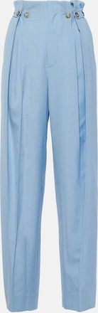 Victoria Beckham Gathered virgin wool tapered pants