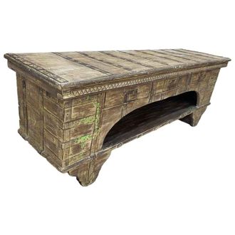 Wanderlust Deco Mueble bajo de madera artesanal 165-175x45x57h cm