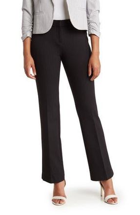 Amanda + Chelsea Pinstripe Slim Knit Pants in Black at Nordstrom Rack, Size 10