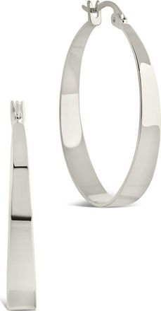 Sterling Forever Henrietta Graduated Hoop Earrings in Silver at Nordstrom Rack
