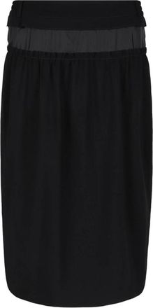 Maison Margiela Zwarte potlood midi rok - Dames - Midirokken - Zwart - S - Rokken