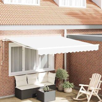 vidaXL Vidaxl - Toldo Retr&aacute;ctil Manual Blanco 350 X 250 Cm Tela