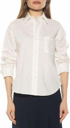 Alexia Admor Tammi Oversize Button-Up Shirt in Ivory at Nordstrom Rack, Size X-Small