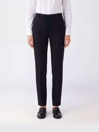 Alberto Biani Pantaloni skinny in cr&ecirc;pe a vita media con chiusura laterale