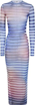 Jean Paul Gaultier Dames, Jurken, Blauw, Maat: XS Polyamide
