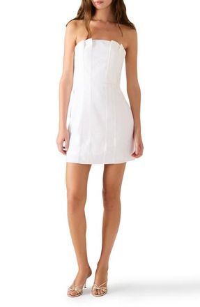 Steve Madden Luciella Strapless Minidress in White at Nordstrom, Size X-Small
