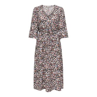 Jacqueline de Yong Halflange jurk met print