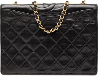 Chanel Tweedehands Cc Gequilt Lamsleer Volle Flap