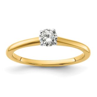 Diamond2Deal 14k Gold Lab Grown Diamond Engagement Ring 0.33Ct Clarity- VS Color- D-E