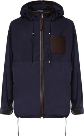 Loewe Hooded Jacket in Technical Shell - Heren - Zomerjassen - Blauw - XL - Jassen