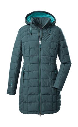 Killtec Steppmantel KILLTEC Skane WMN Quilted PRK, Damen, Gr. 46, gr&uuml;n, Oberstoff: 100% Polyester, Futter: 100% Polyester, Wattierung: 100% Polyester, M&auml;ntel 