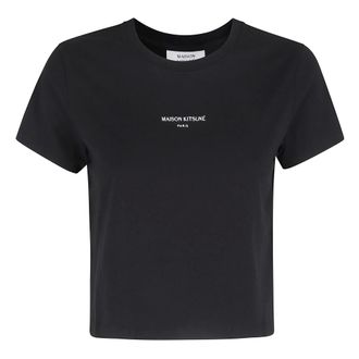 Maison Kitsun&eacute; T-Shirts, female, Black, Size: XS T-Shirt