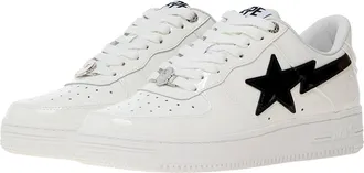 A Bathing Ape Mens Sneakers Sta 2 White Leather Trainers