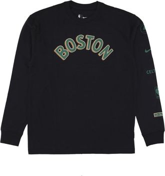 Nike NBA City Edition Longsleeve T-shirt - Heren - Sportshirts - Zwart - XL - Katoen - Fitness