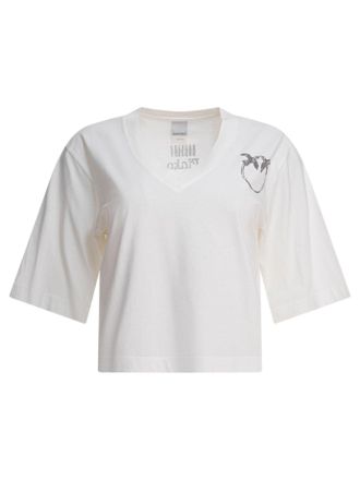 Tシャツ・カットソー PINKO Mark cotton blend t-shirt with combined top Nero PINKO T-Shirts & Jersey Shirts for Women - Shop on FARFETCH