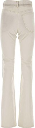 Maison Margiela Womens Chalk Denim Jeans Beige Cotton
