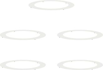 vidaXL Flat Tree Rings 5 pcs White &Oslash;90 / 120 cm Steel Vidaxl