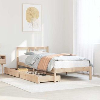 vidaXL Vidaxl - Estructura De Cama Sin Colch&oacute;n Madera Maciza Pino 75x190 Cm