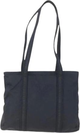 Prada Pre-owned Tote Bags, female, Black, Size: ONE SIZE Pre-owned Nylon Tote Bag